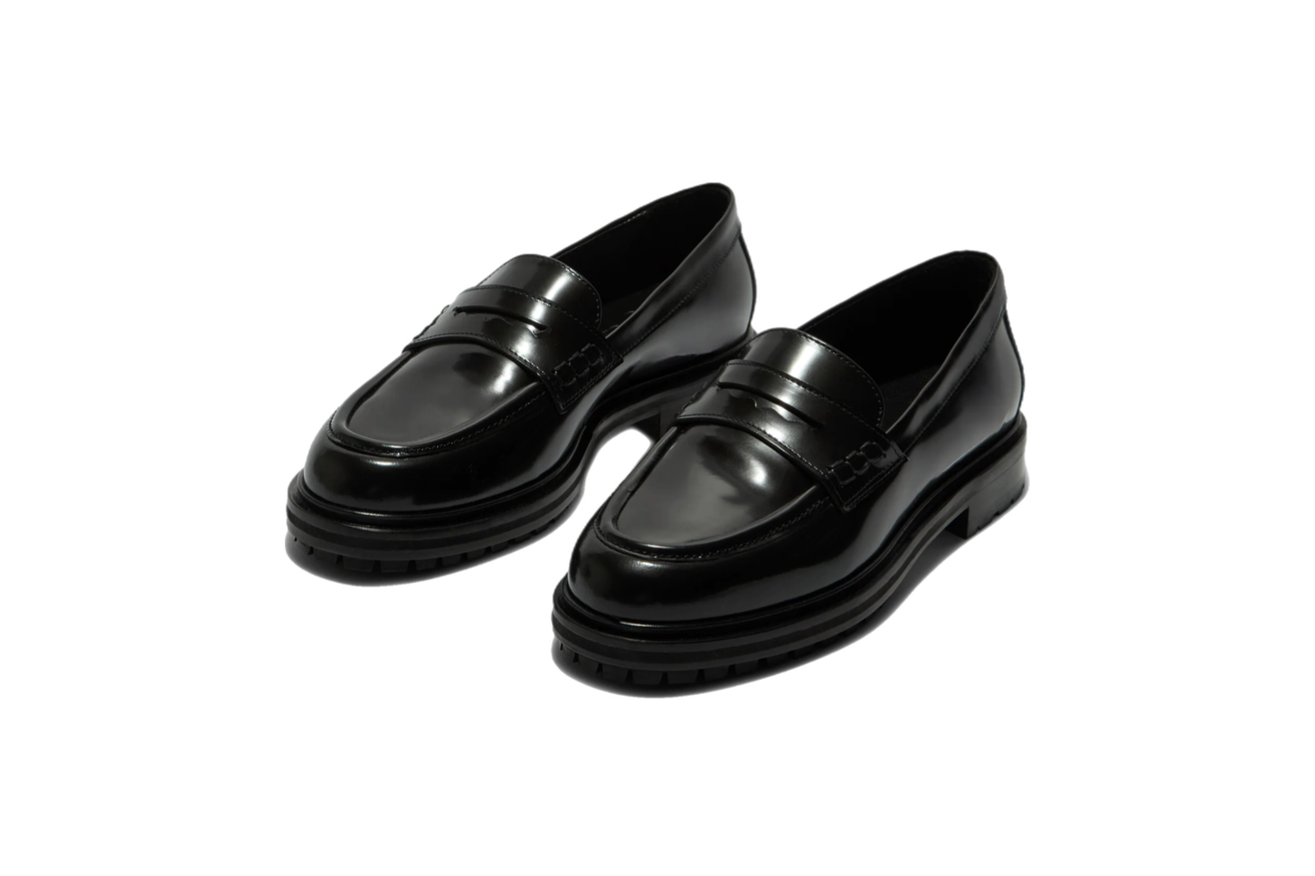 Black loafers