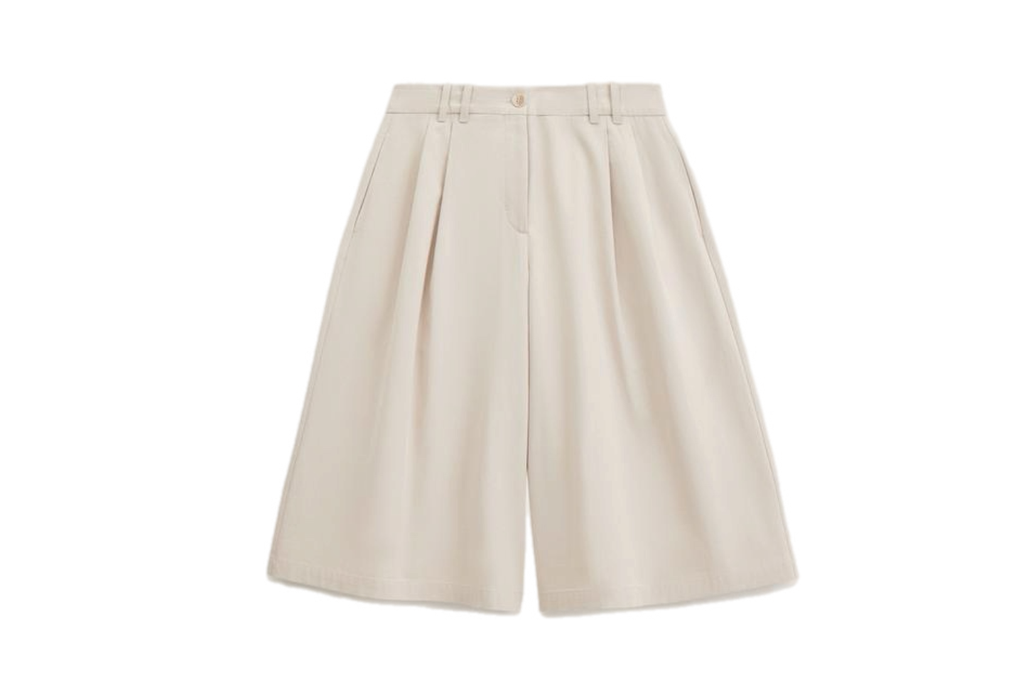 Cream tailored shorts
